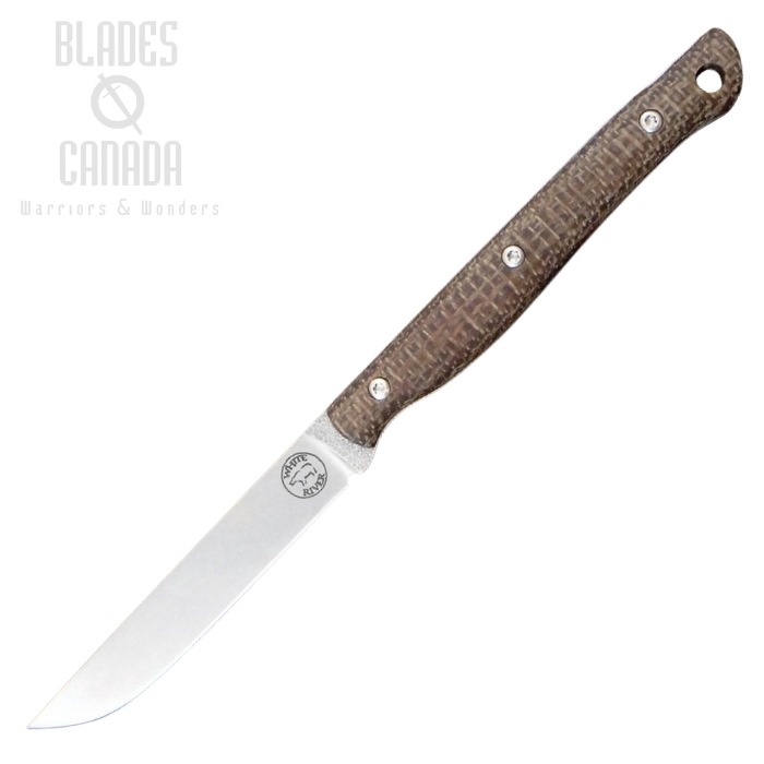 White River Exodus 3 Fixed Blade Knife, CPM S35VN, Micarta Natural, WREX3-BNA (image for) White River Exodus 3 Fixed Blade Knife, CPM S35VN, Micarta Natural, WREX3-BNA